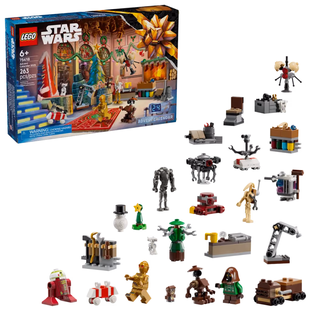 LEGO Star Wars 2025 advent calendar contents, photograph 2 of 3