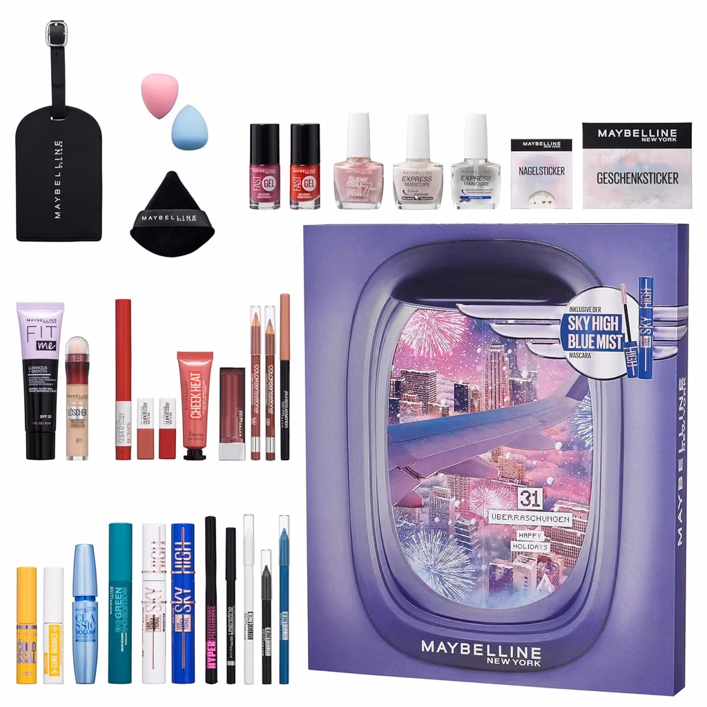 Maybelline New York 31 days advent calendar contents, photograph 1 of 1