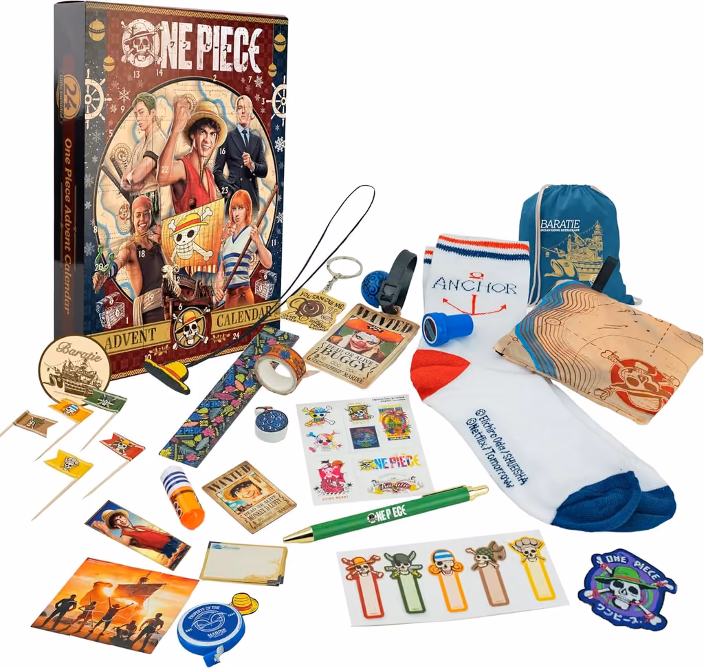 Netflix Cinereplicas One Piece advent calendar contents, photograph 1 of 1