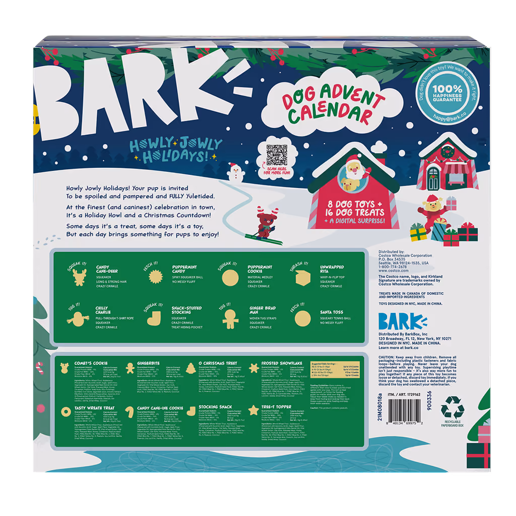 The back of the box with its printed contents panel