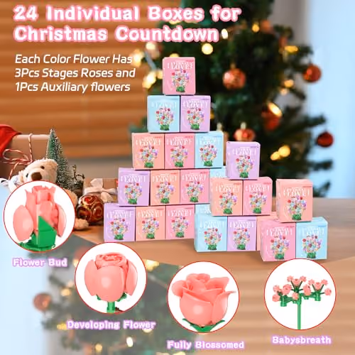 Flower Bouquet 2025 Sopu DIY Flower Home Decor advent calendar contents, photograph 5 of 6