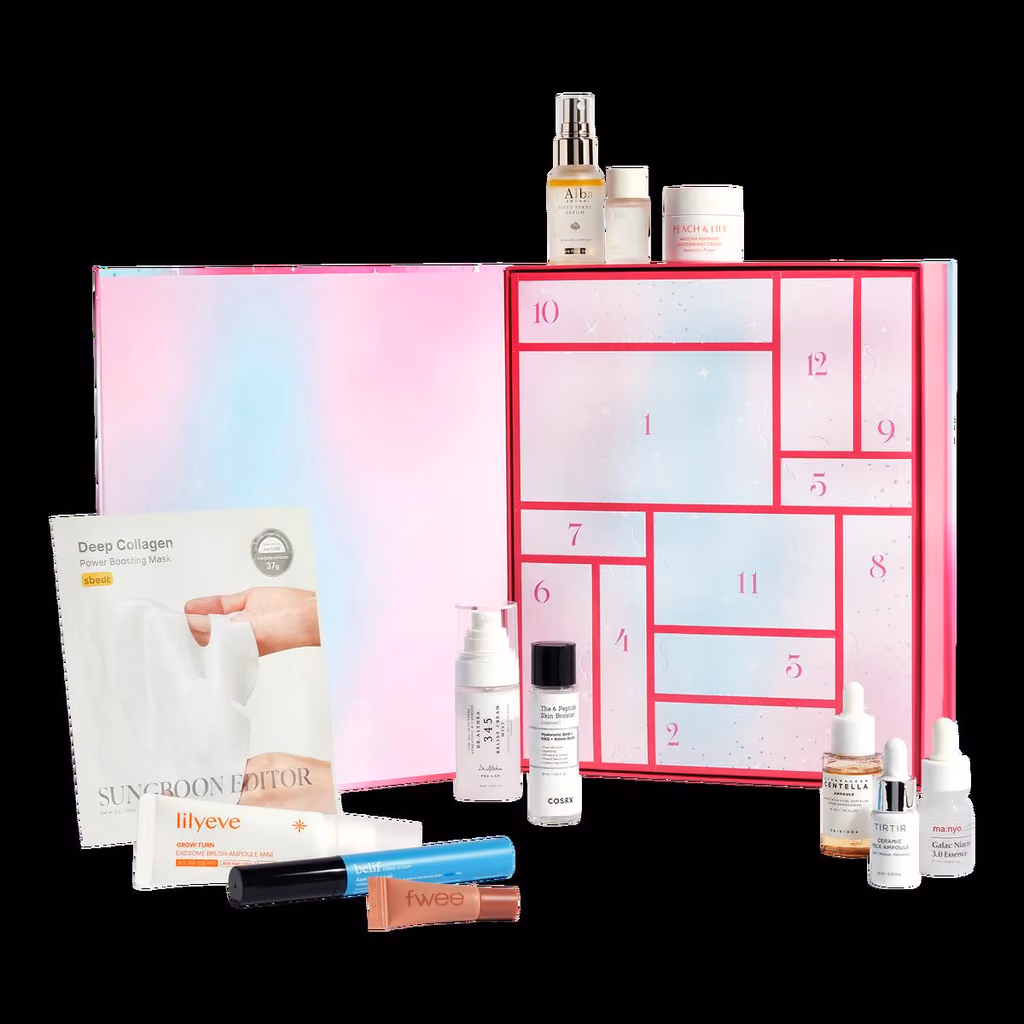 The box opened on its twelve numbered doors with the products
