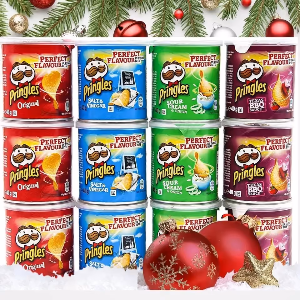 Pringles Chips advent calendar contents, photograph 2 of 2
