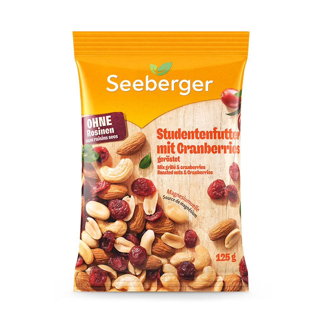 Seeberger Studentenfutter mit Cranberries