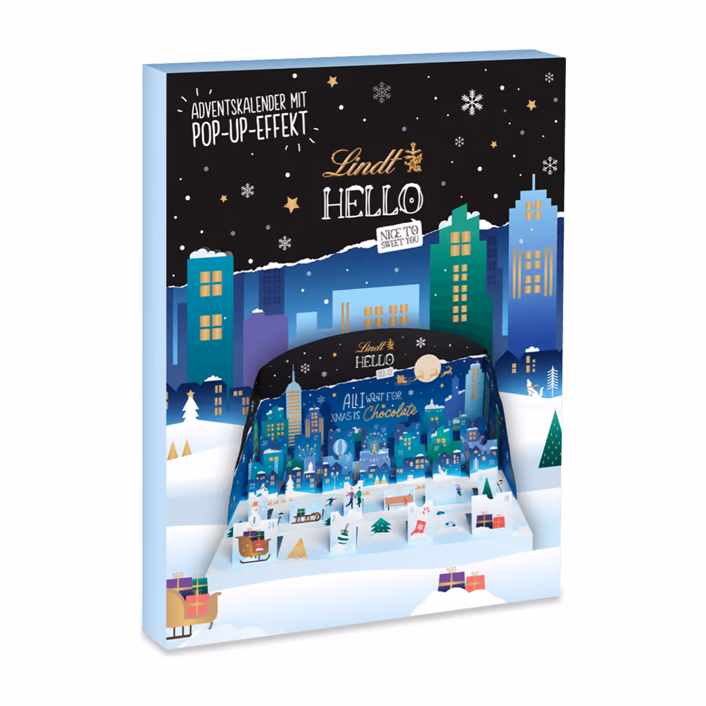 Lindt HELLO Pop Up 2026, Lindt advent calendar