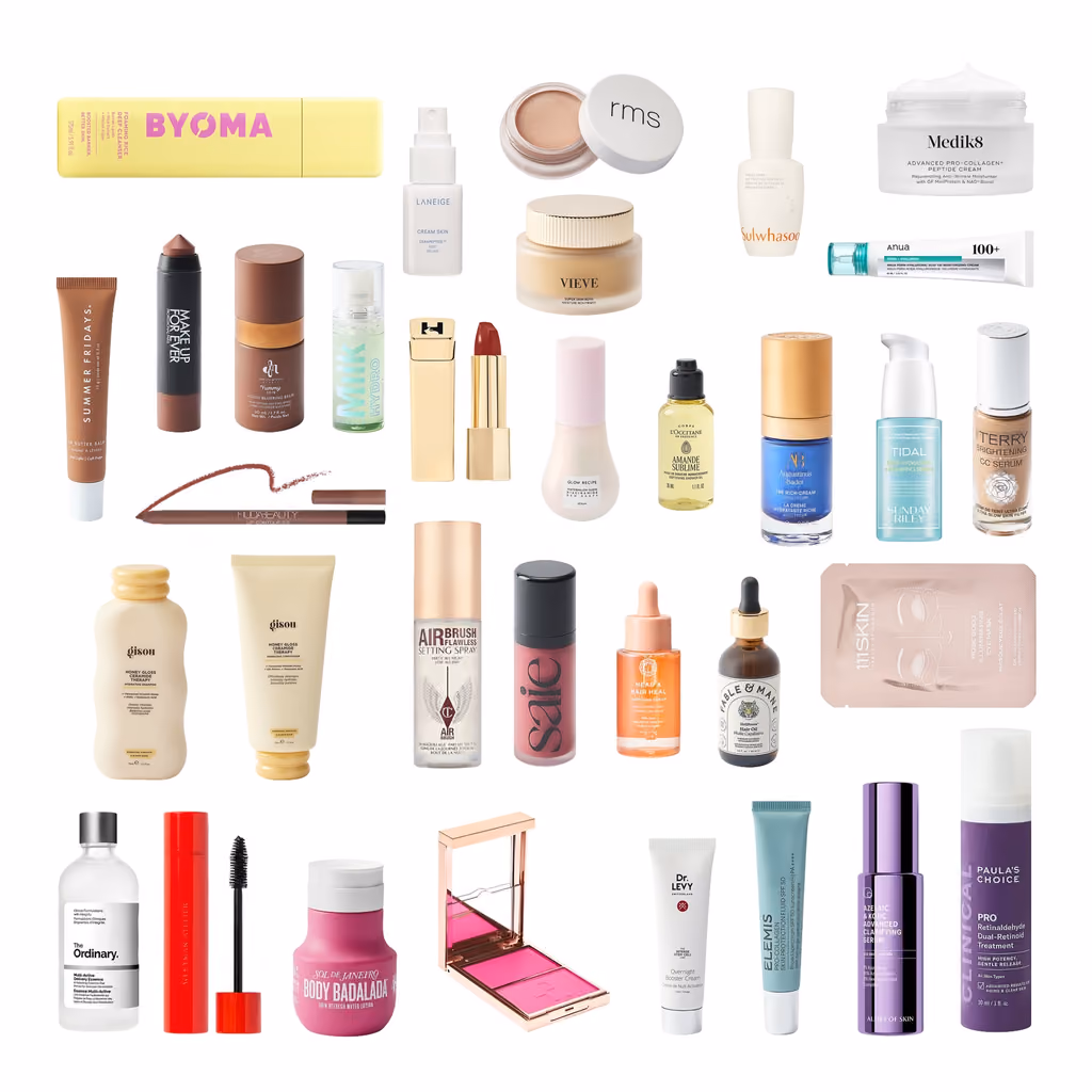 All 33 items from the Signature Edition laid flat on white