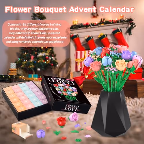 Flower Bouquet 2025 Sopu DIY Flower Home Decor advent calendar contents, photograph 6 of 6
