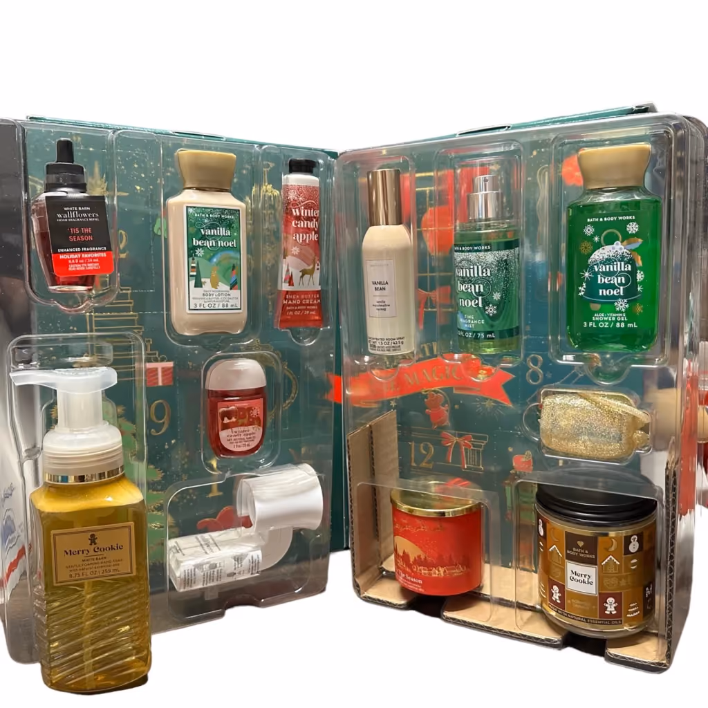 Bath & Body Works 2022 advent calendar contents, photograph 1 of 1