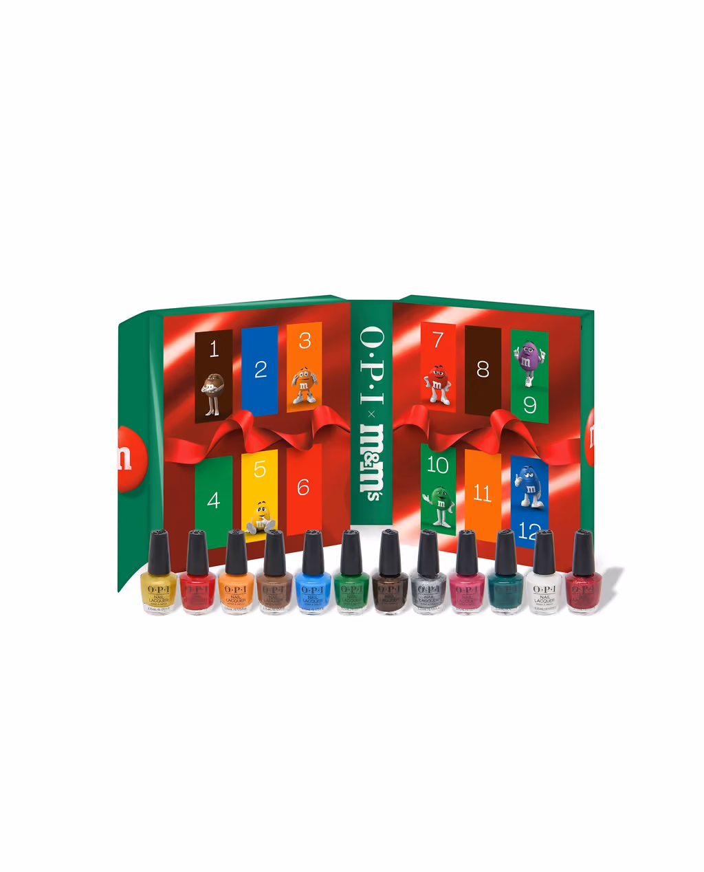 The box open with the twelve mini bottles in a row