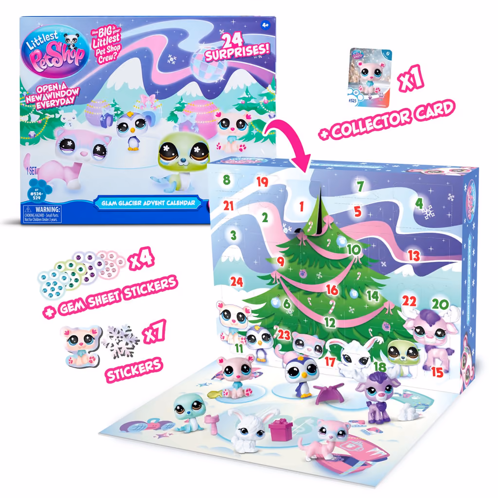 The box with its stickers, collector card and playscape called out