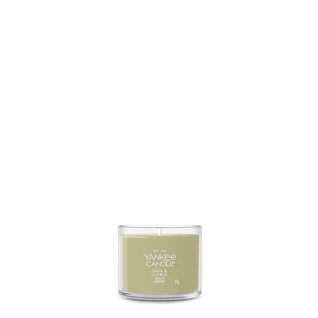 Sage & Citrus mini filled votive, two