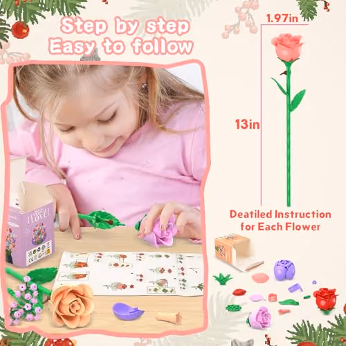 Flower Bouquet 2025 Sopu DIY Flower Home Decor advent calendar contents, photograph 4 of 6