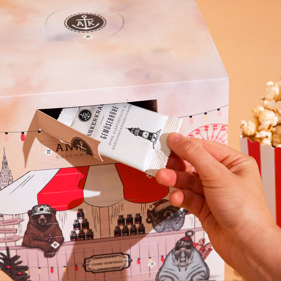 Ankerkraut Anker Cube advent calendar contents, photograph 1 of 2