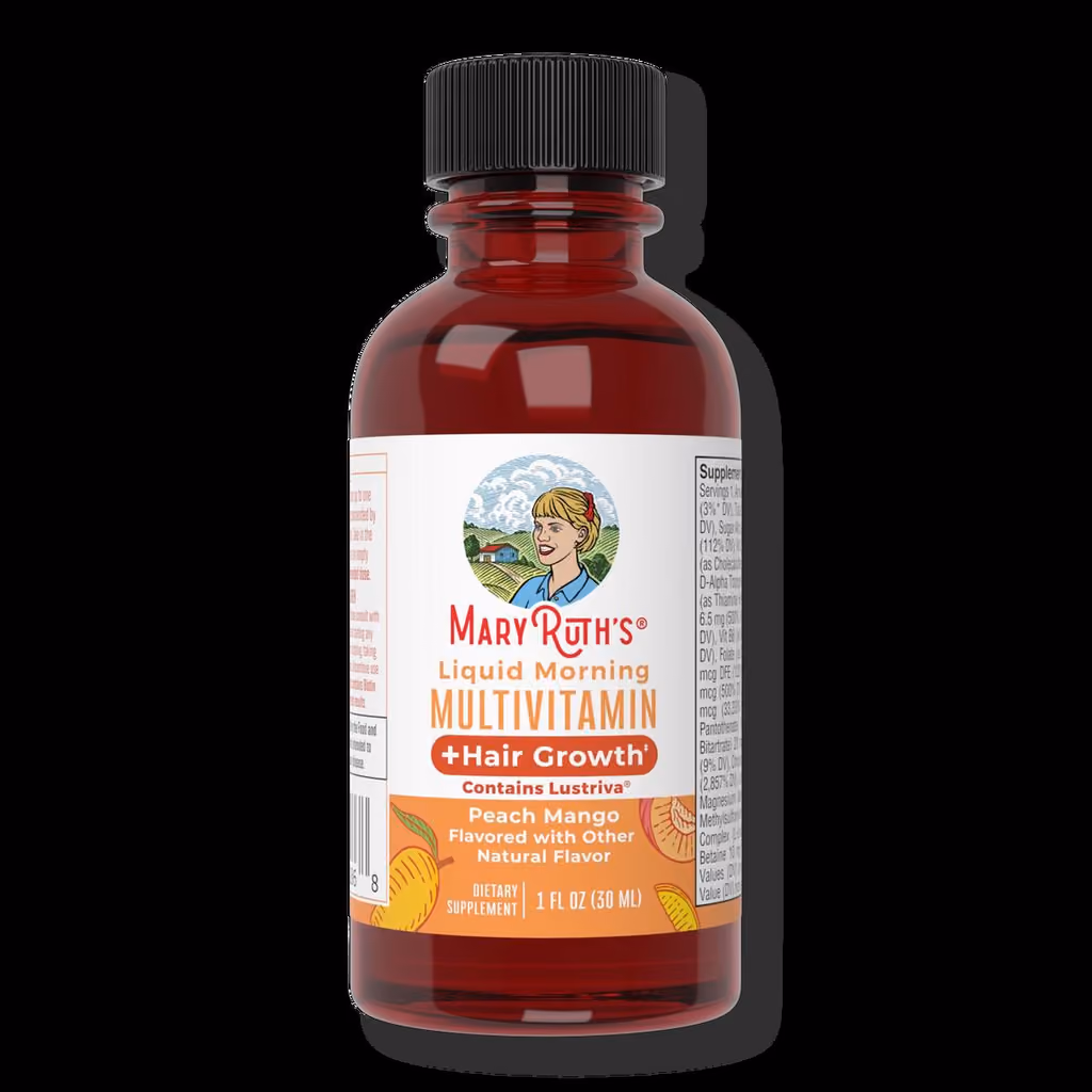 MaryRuth's Liquid Morning Multivitamin + Hair Growth Peach Mango