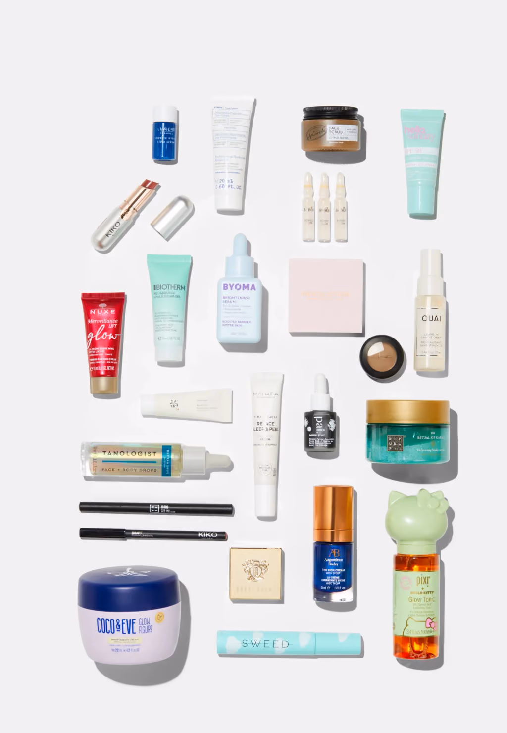 Zalando Beauty 2024 advent calendar contents, photograph 1 of 2