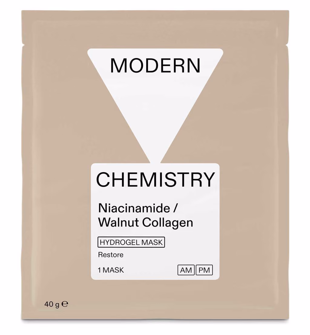 Boots Modern Chemistry Restore Face Mask Niacinamide and Walnut Collagen