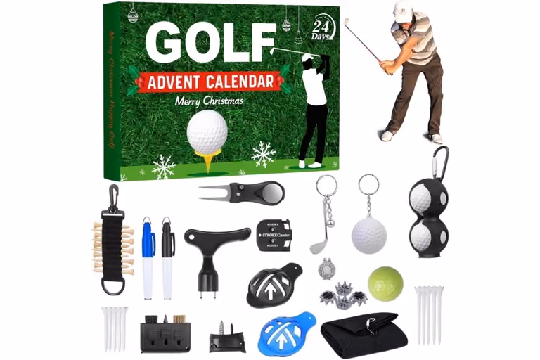 Dick Smith Golf 2025 advent calendar contents, photograph 1 of 2