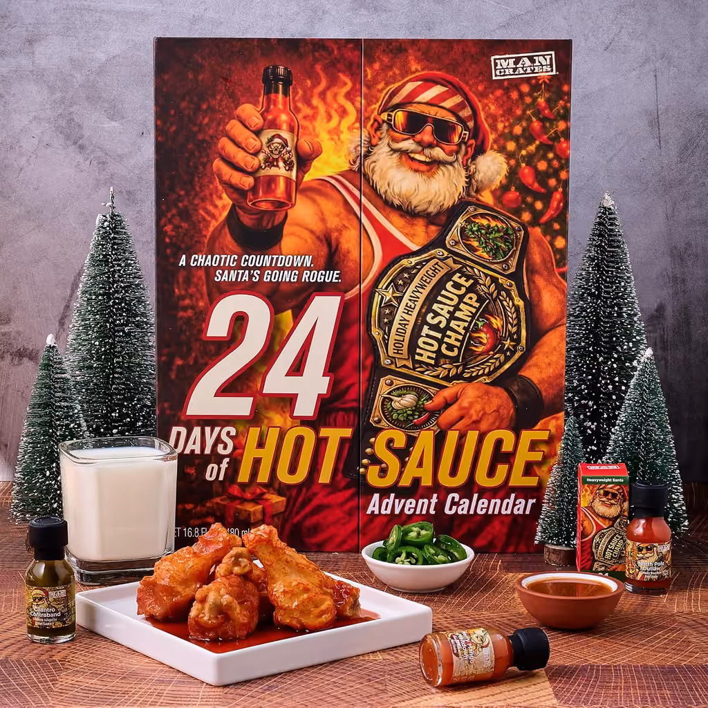 Man Crates Hot Sauce Advent Calendar 2026, Man Crates advent calendar
