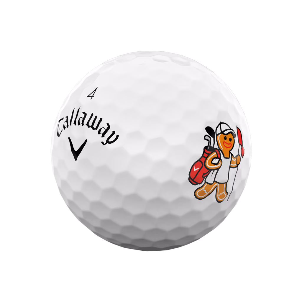 Ball 4, printed with a gingerbread caddie