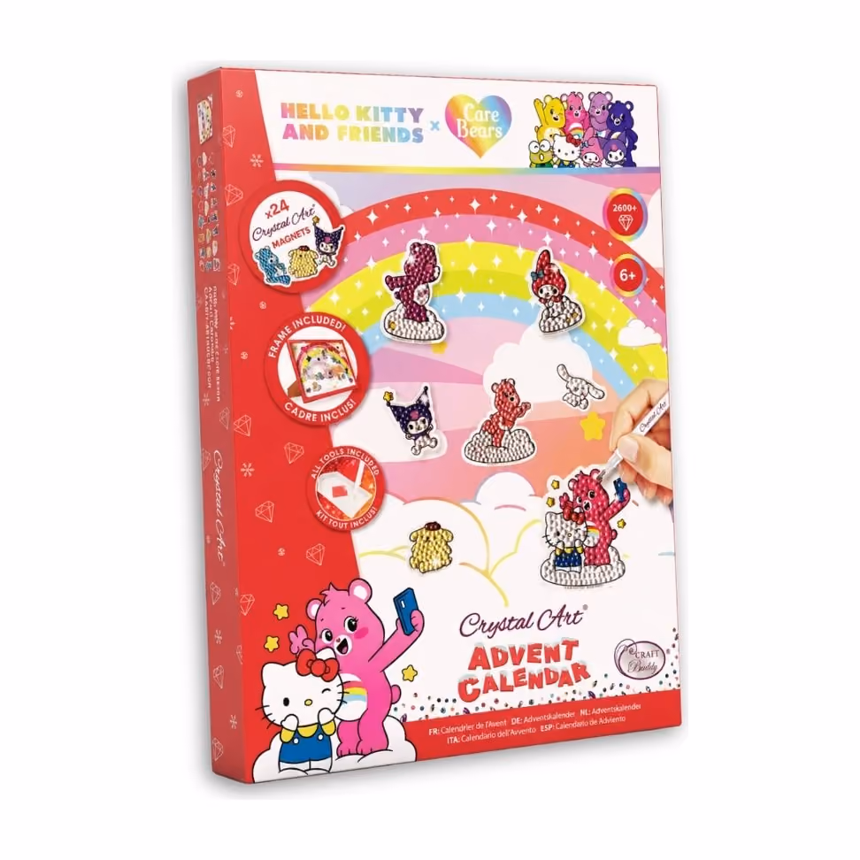 Craft Buddy Hello Kitty and Friends x Care Bears Crystal Art Advent Calendar 2026, Craft Buddy advent calendar