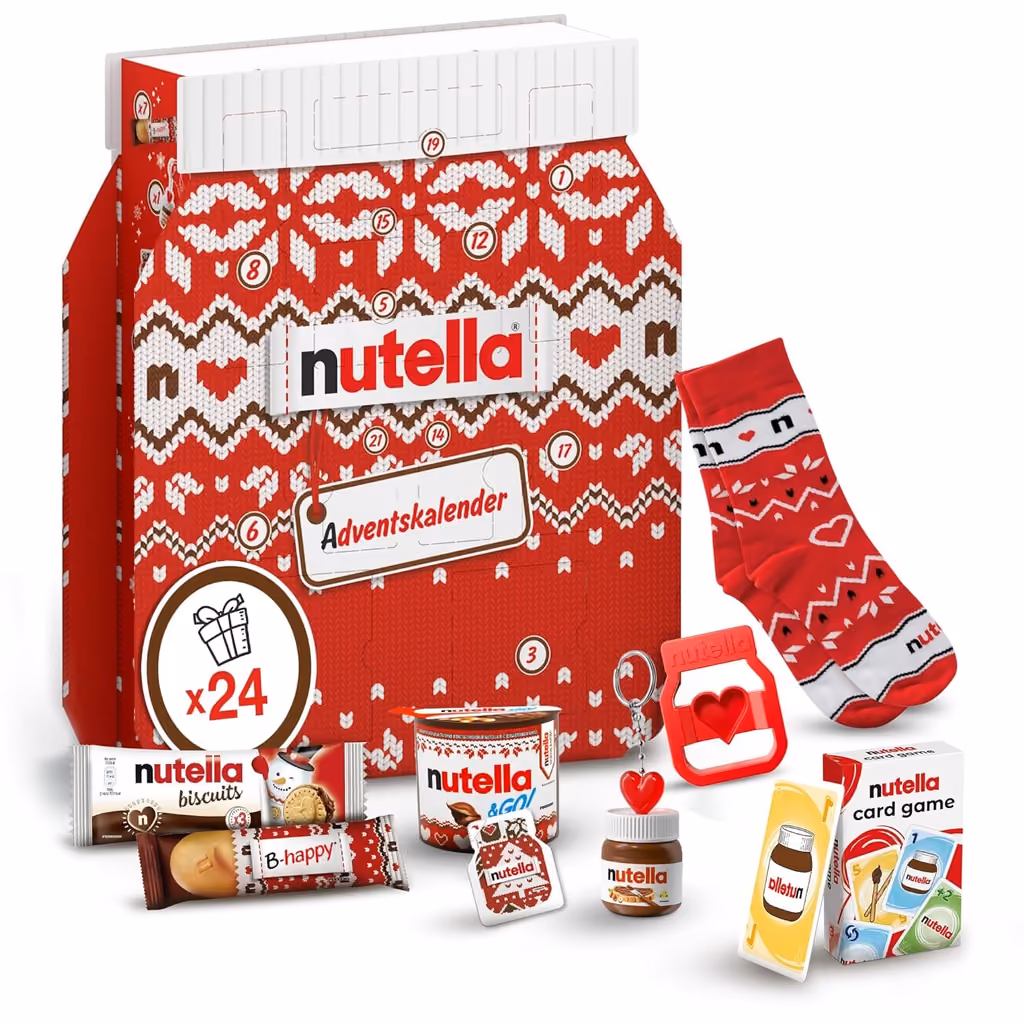 Nutella Chocolate advent calendar contents, photograph 1 of 1