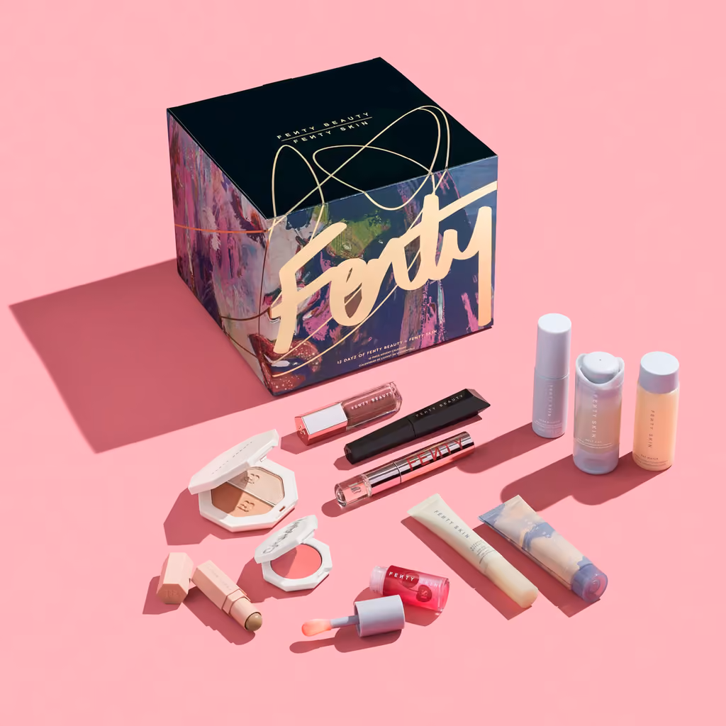 Fenty Beauty + Fenty Skin advent calendar contents, photograph 2 of 2