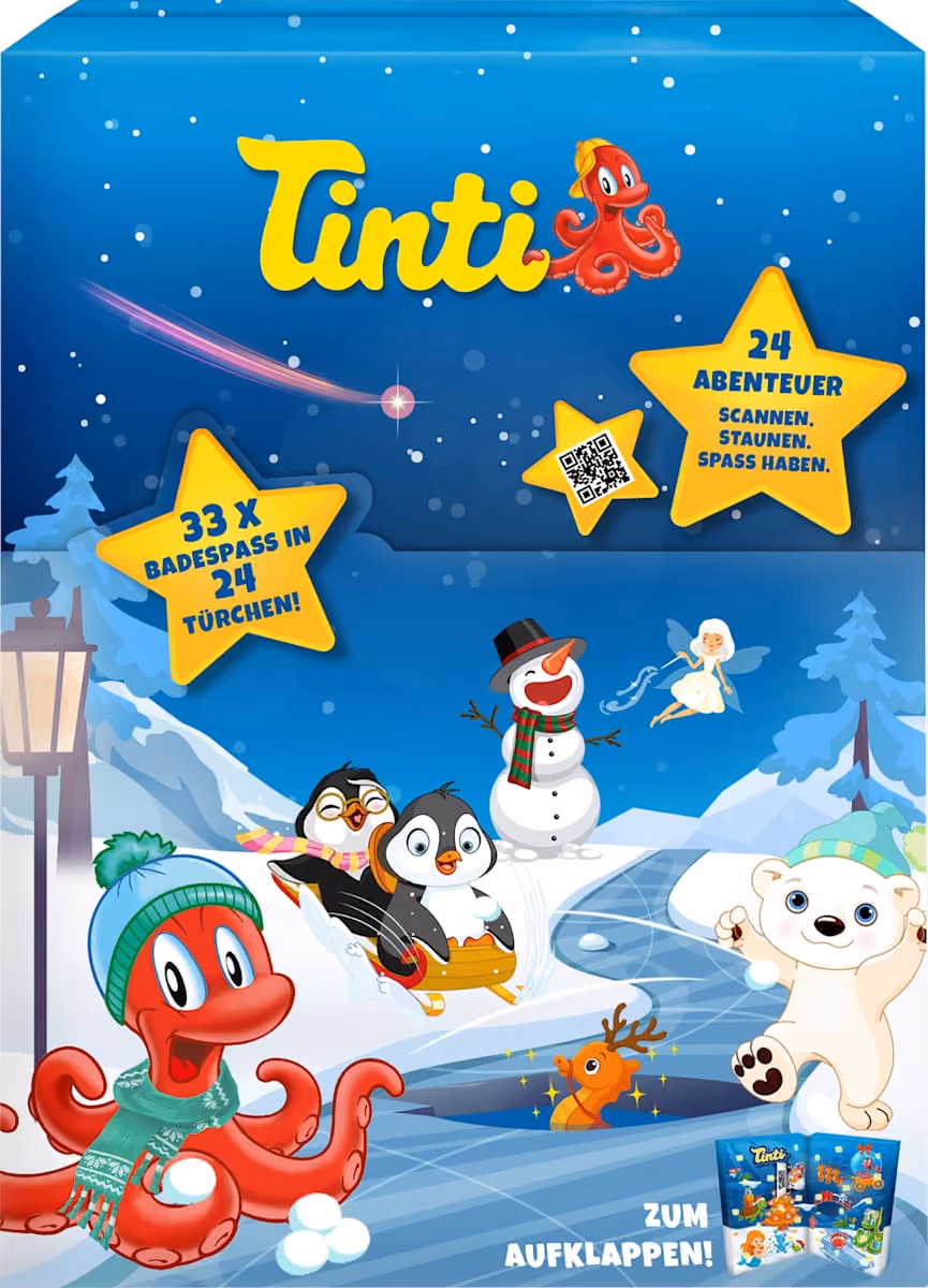 Tinti Kids' Bath Surprises Advent Calendar 2026, Tinti advent calendar