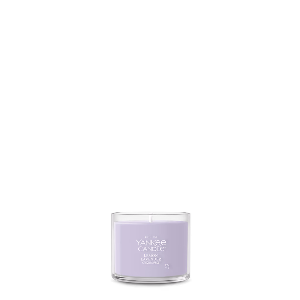 Lemon Lavender mini filled votive, two
