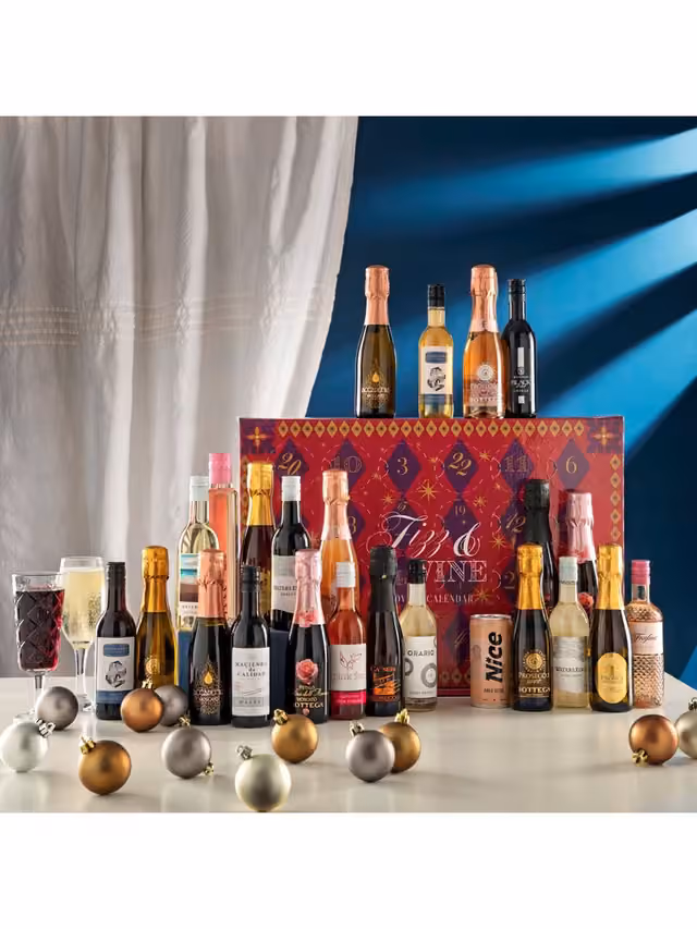 John Lewis Wine & Fizz 2025 advent calendar contents, photograph 2 of 2