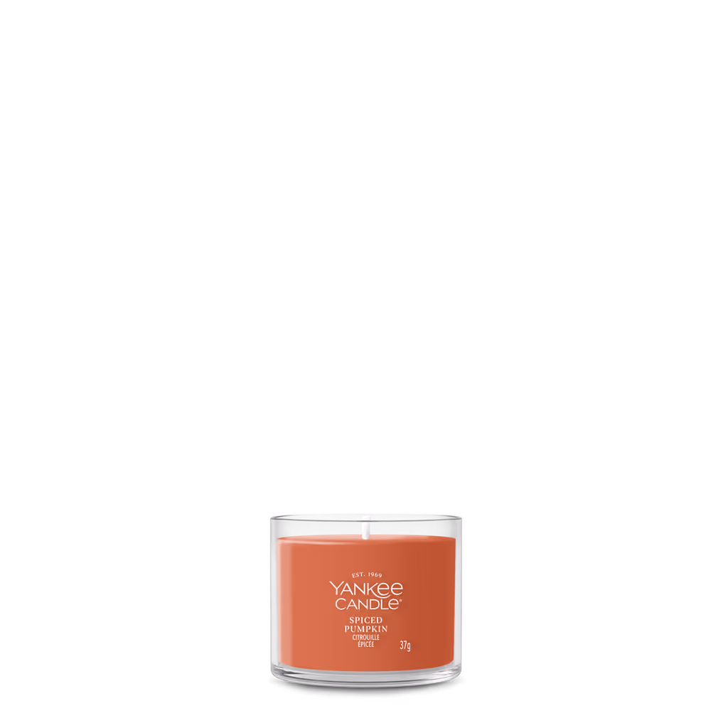 Spiced Pumpkin mini filled votive, two