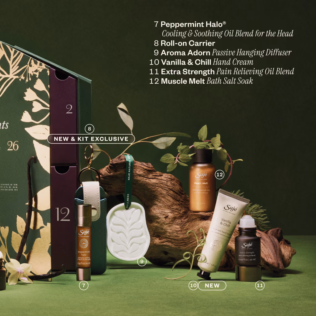 Doors seven to twelve opened, with the products numbered