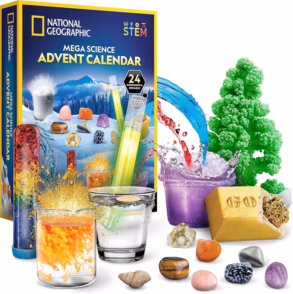 NATIONAL GEOGRAPHIC Science Kit & Rock Collection 2025 advent calendar contents, photograph 2 of 3